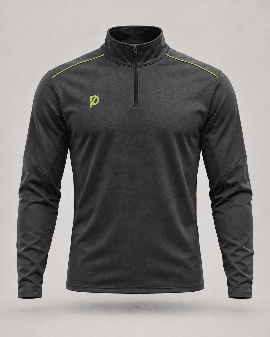 Tempo Quarter Zip in Charcoal / Volt, design concept